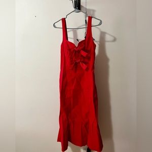 Anthropologie Sweetheart Bow Dress in Red (New w/o Tags)
